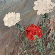 Peinture vintage aux oeillets