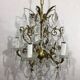 5 light bronze and crystal chandelier