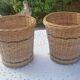Pair of wicker plant pots