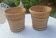 Pair of wicker plant pots