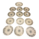 Service of old Gien earthenware plates and dishes