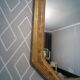 Miroir octogonal en bois clair biseauté