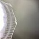 Vintage lampshade pendant lamp in white glass and transaparent
