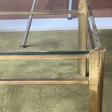 glass and brass table