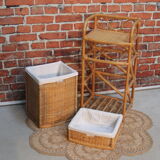Wicker laundry bin