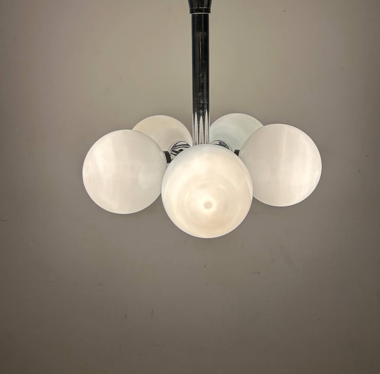 Suspension globe en verre vintage Hustadt Leuchten