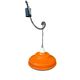 Lampadario Vintage Anni '70 Space Age – Arancione e Cristallino – Ø 38cm
