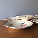 Set of 8 old deep plates Badonviller