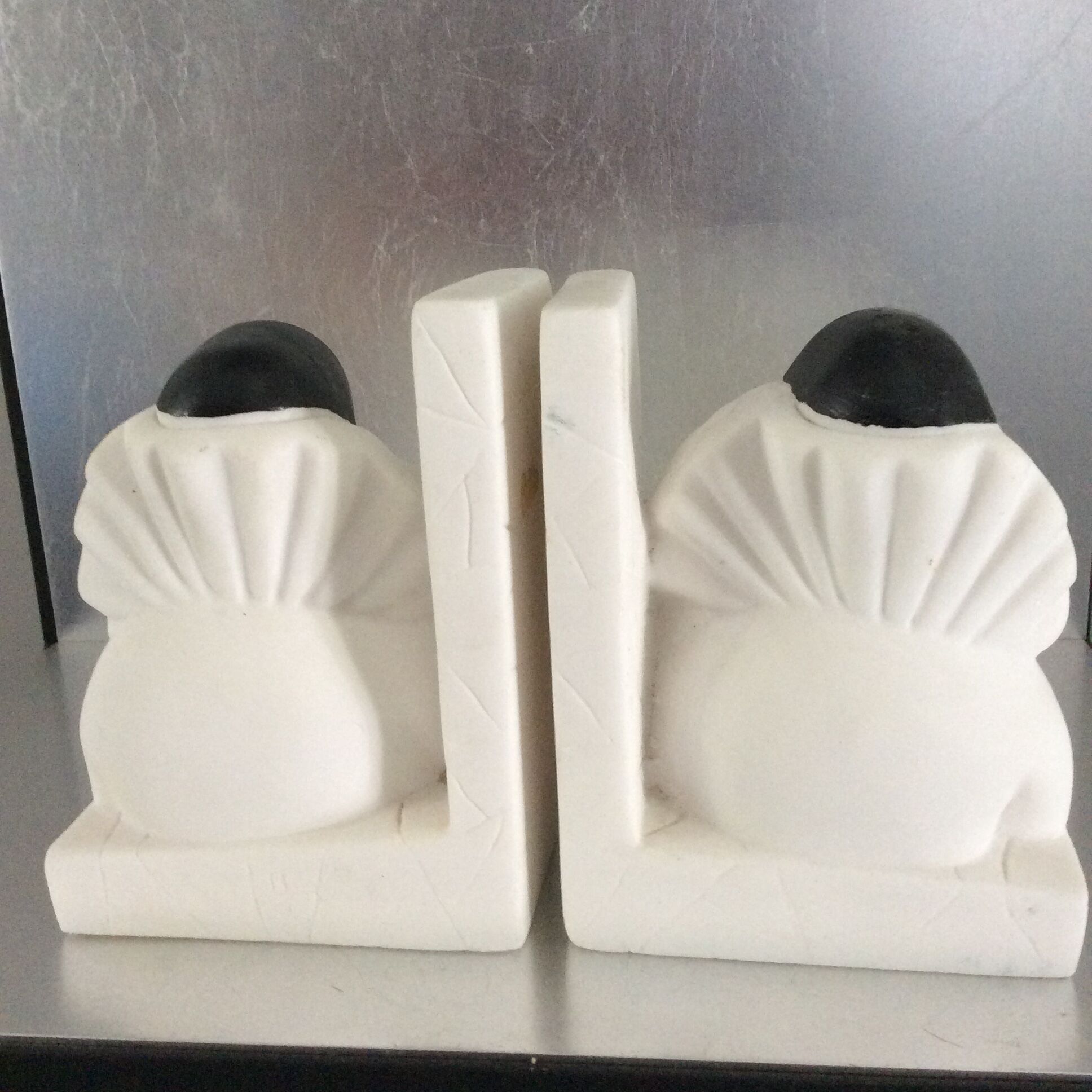 Pair of Pierrot bookends from the 70s-80s