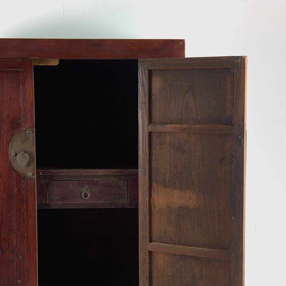 Vermillion red cabinet, China, circa 1900