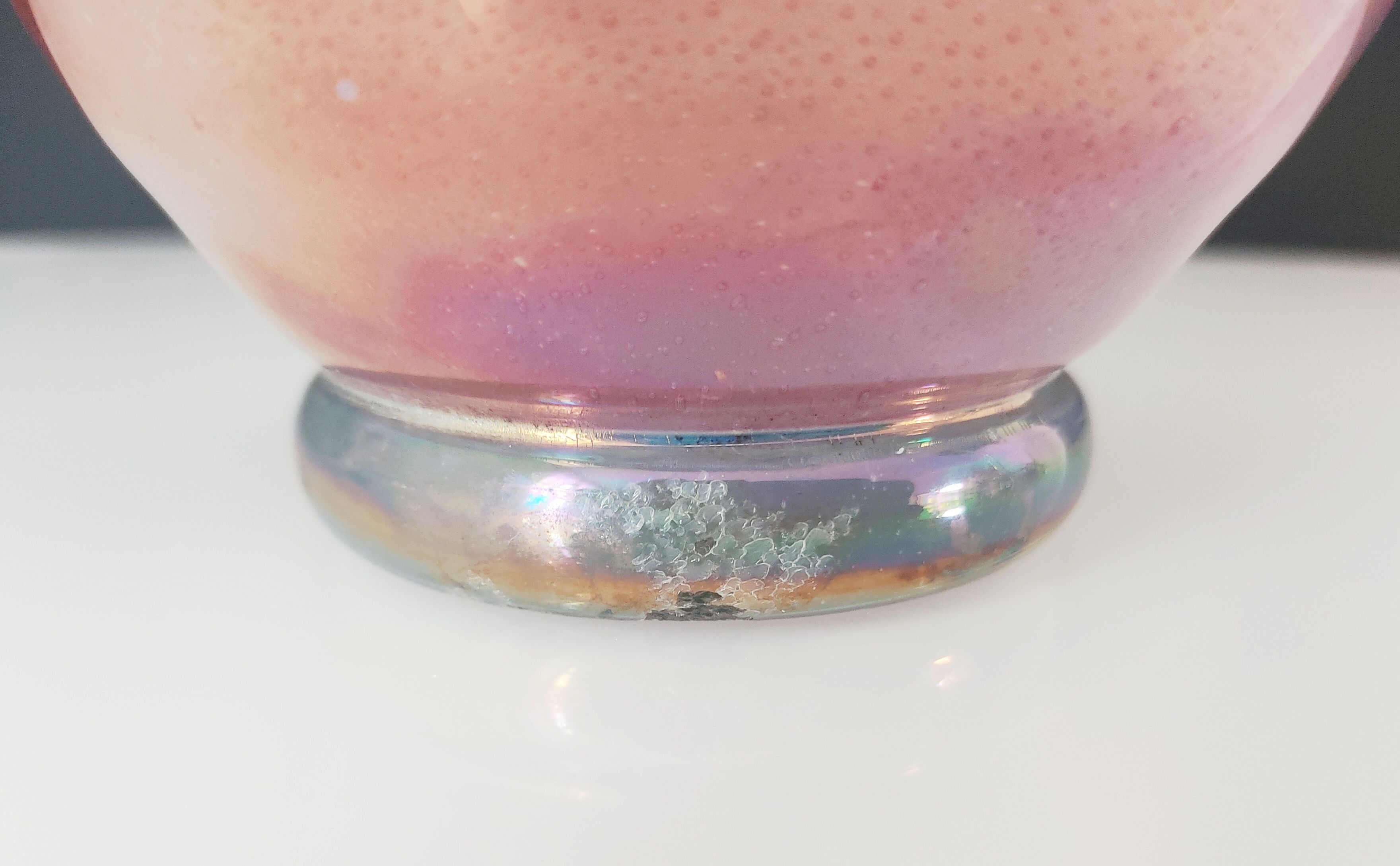 Set of two Murano glass vases