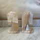 Pair of horse bookends in onyx