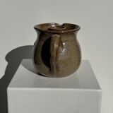 Vintage artisan ceramic rosé carafe with compartment Le Refuge Nîmes H14