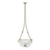 Vintage Barovier & Toso chandelier in transparent glass and brass, elegant 1940s design