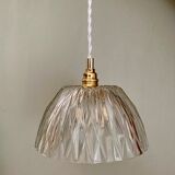 Vintage lamp lamp in molded glass