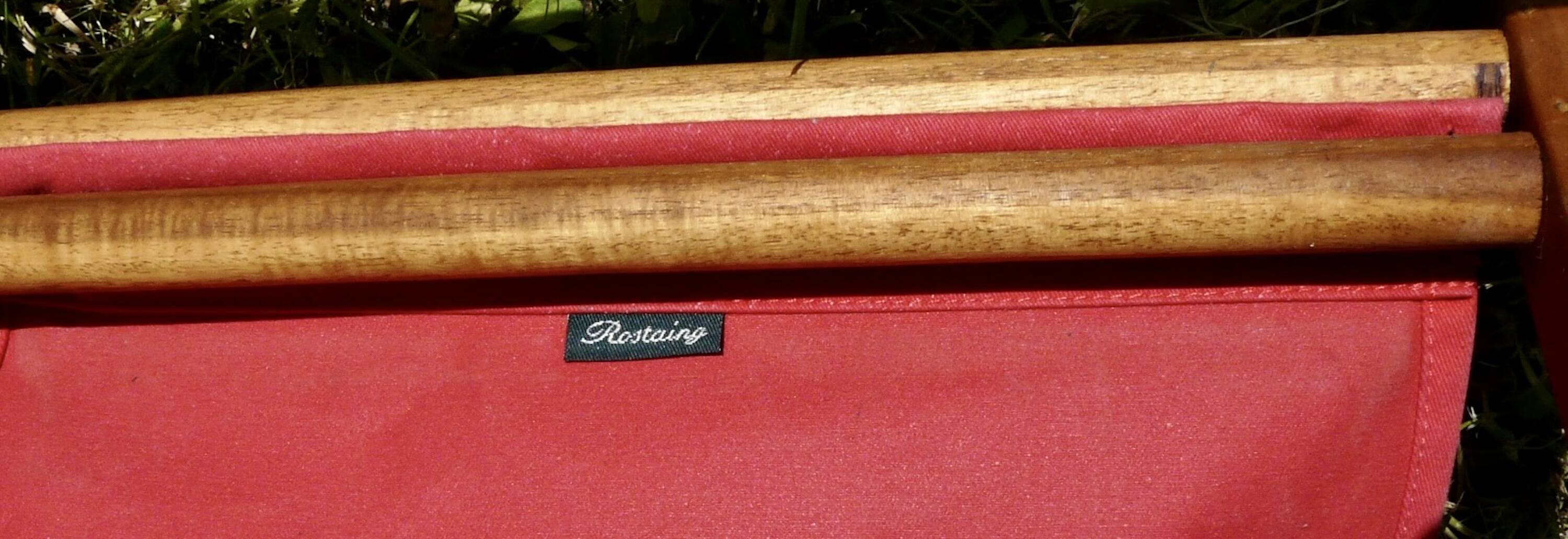Chilean fabric deckchair for children Rostaing vintage 1980