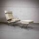 Leather "Swing" lounge chair with ottoman for COR Germany, 1960's