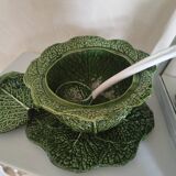 Green Cabbage Barbotine Soup Tureen