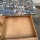 Art Deco buffet renovated in solid oak and breccia marble from the 1930s.