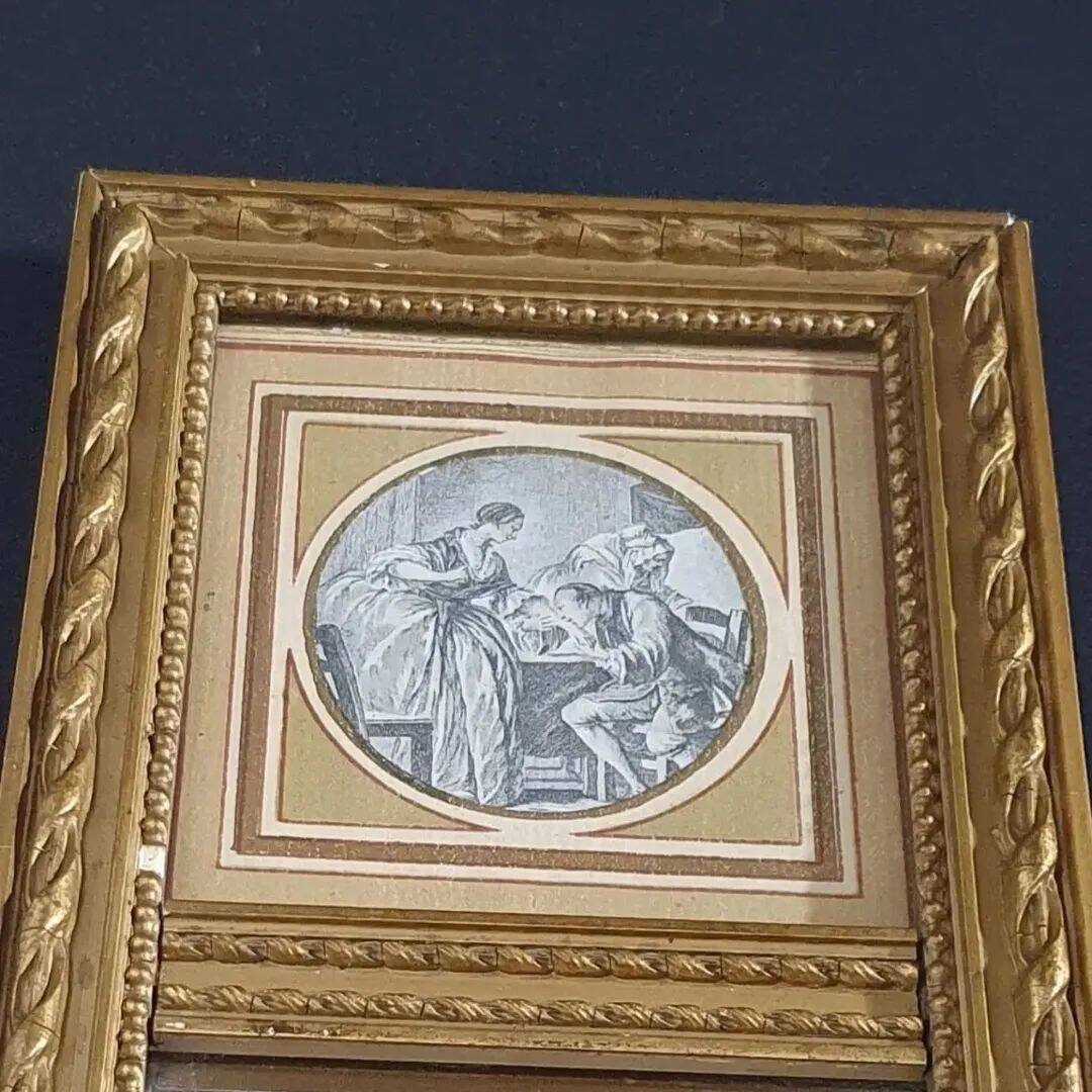 Small antique mirror "mini trumeau"