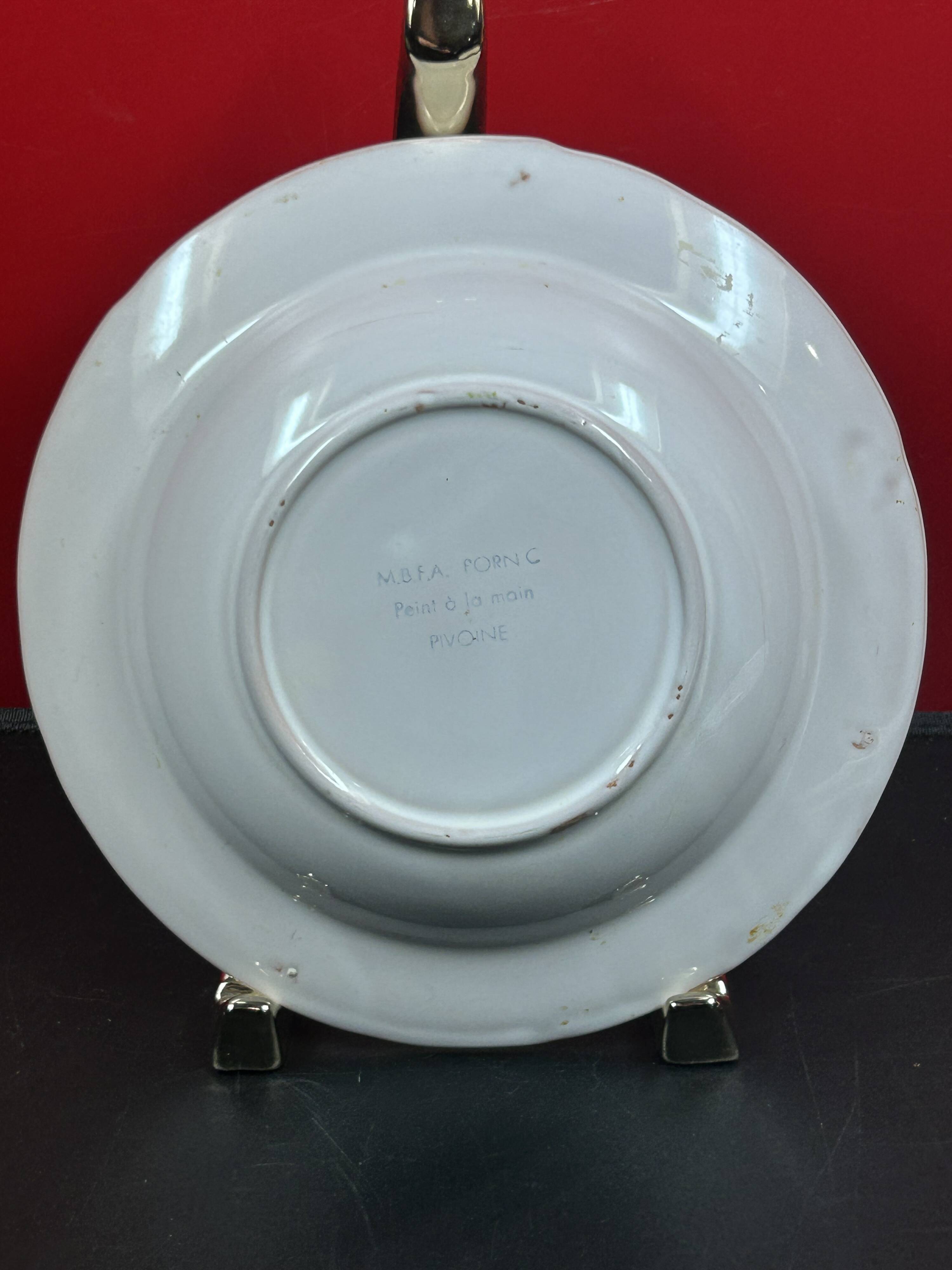 Set of 3 deep plates 19 cm in earthenware from MBFA Pornic model diff.