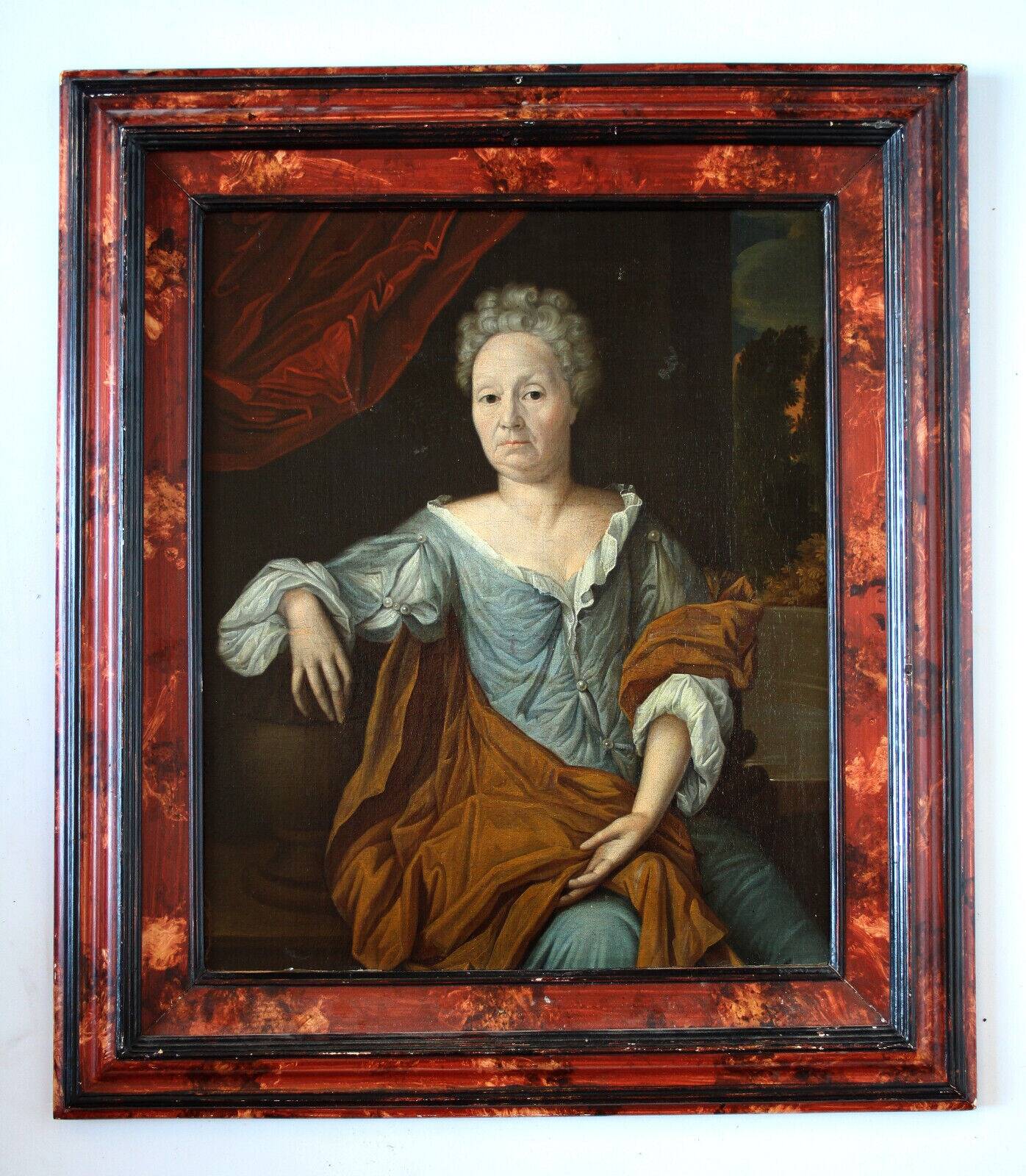 18th Century Noble Lady Oil Portrait Painting