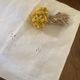 Grand drap de trousseau monogramme AM