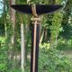 Italian torchiere floor lamp Ilmo 1970 black steel and gold brass