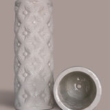 Pair of white Manises pottery pieces, 50´s