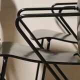 Series of 4 minimalist chairs model "EGOA 300" by Josep Mora