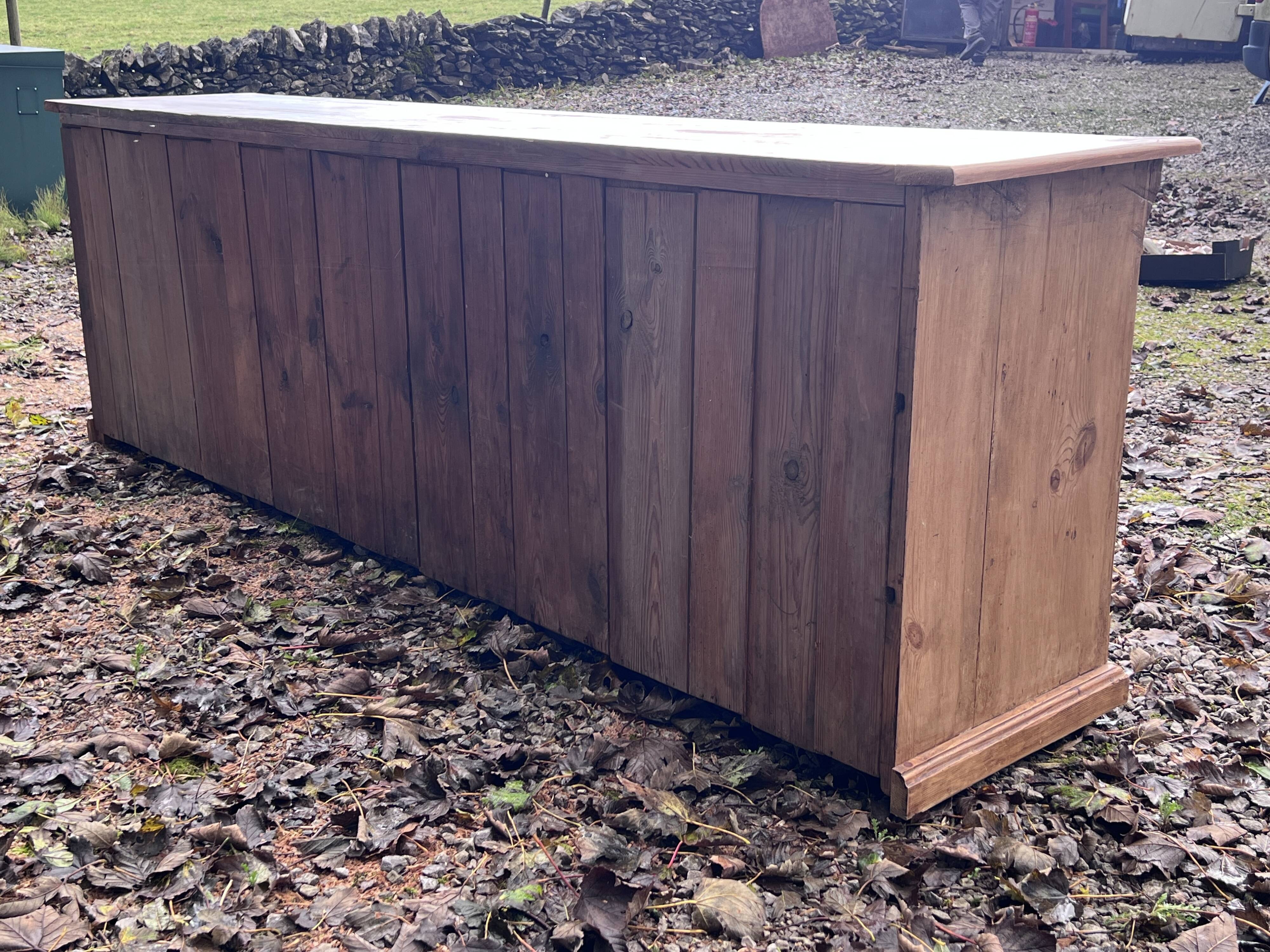 German chest of drawers, pine counter desk with 21 drawers