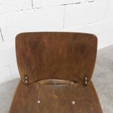 Atypical 1960s curved wood children's chair