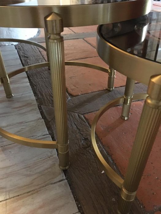 Table gigognes en bronze