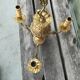Three-branched brass chandelier