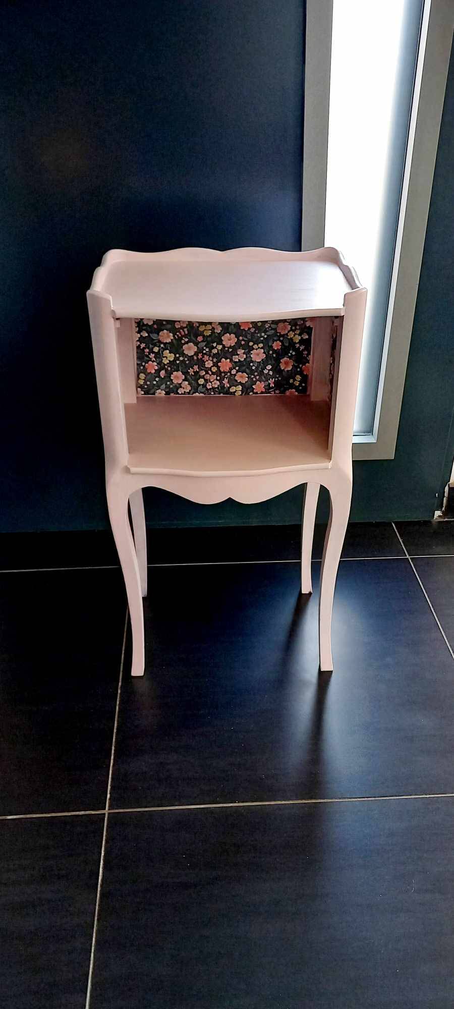 Vintage bedside table revamped