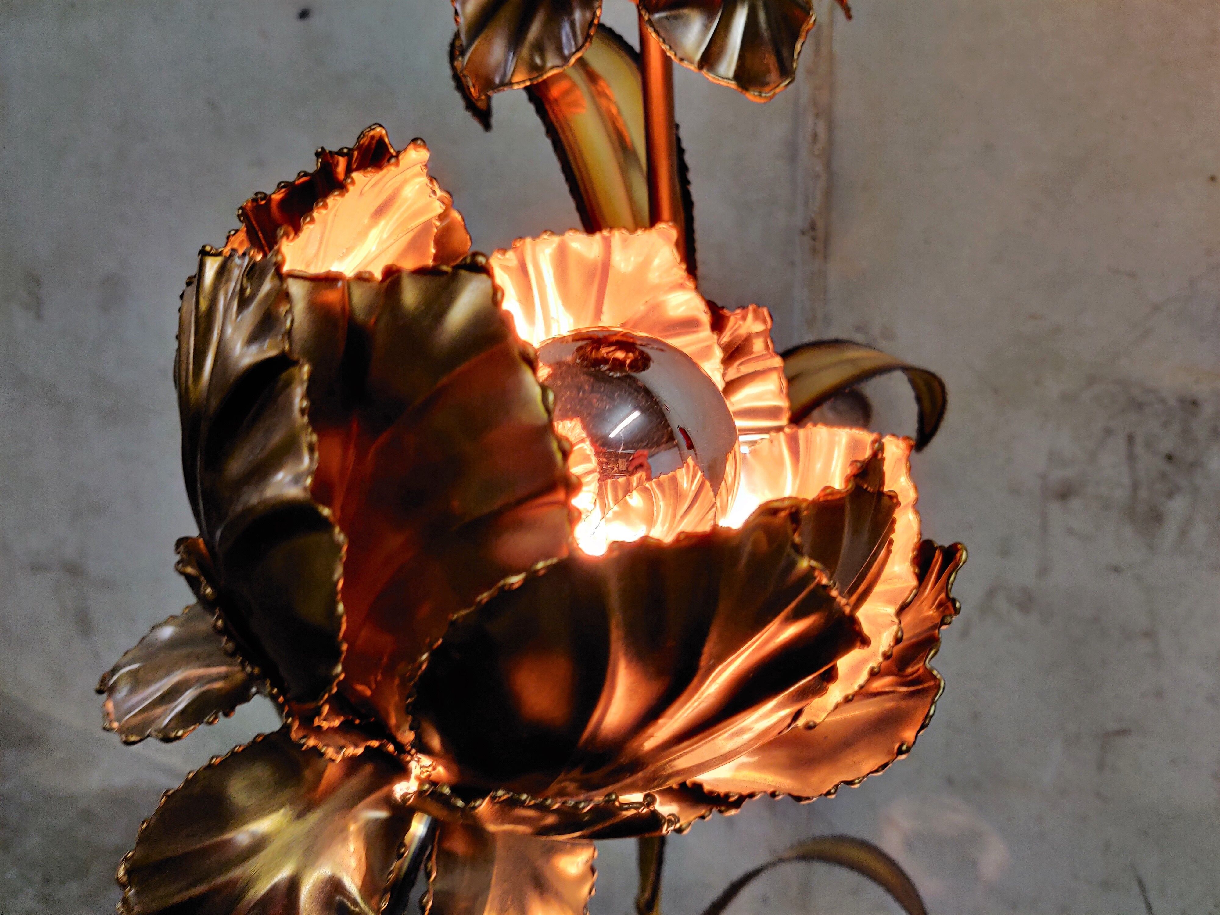 Maison Jansen flower lamp, 1970