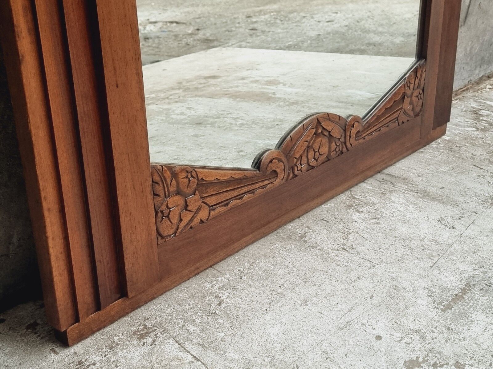 Miroir Art Déco miroir mural en bois 120x95cm