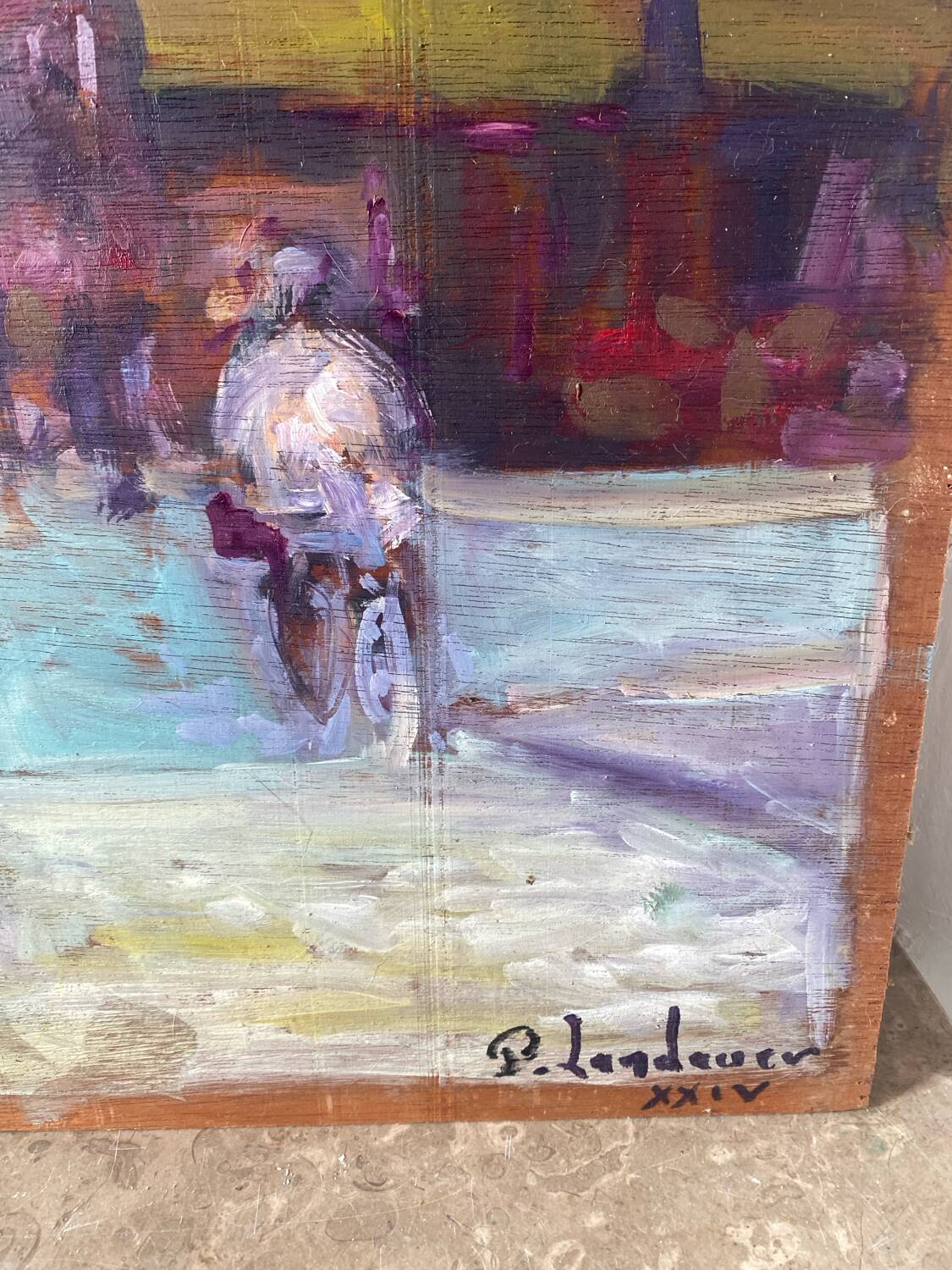 Parisian landscape signed Landauer