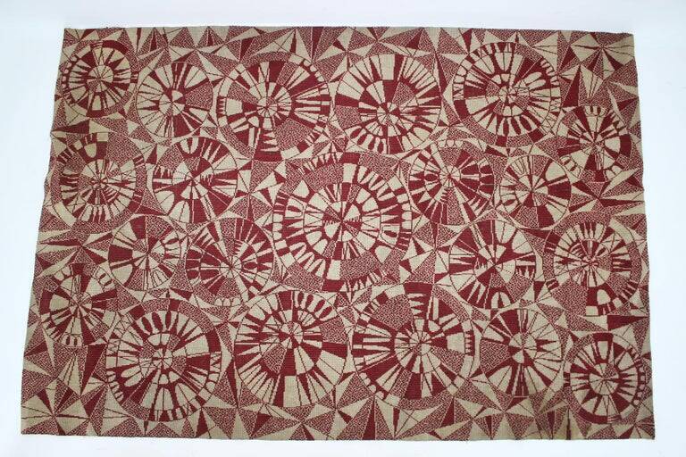 Rare design organic abstract geometric carpet/rug, 1960s