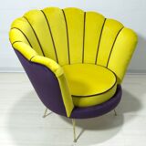 Radice & Minotti Mid-Century Modern Italian Velvet Armchair, 1950s