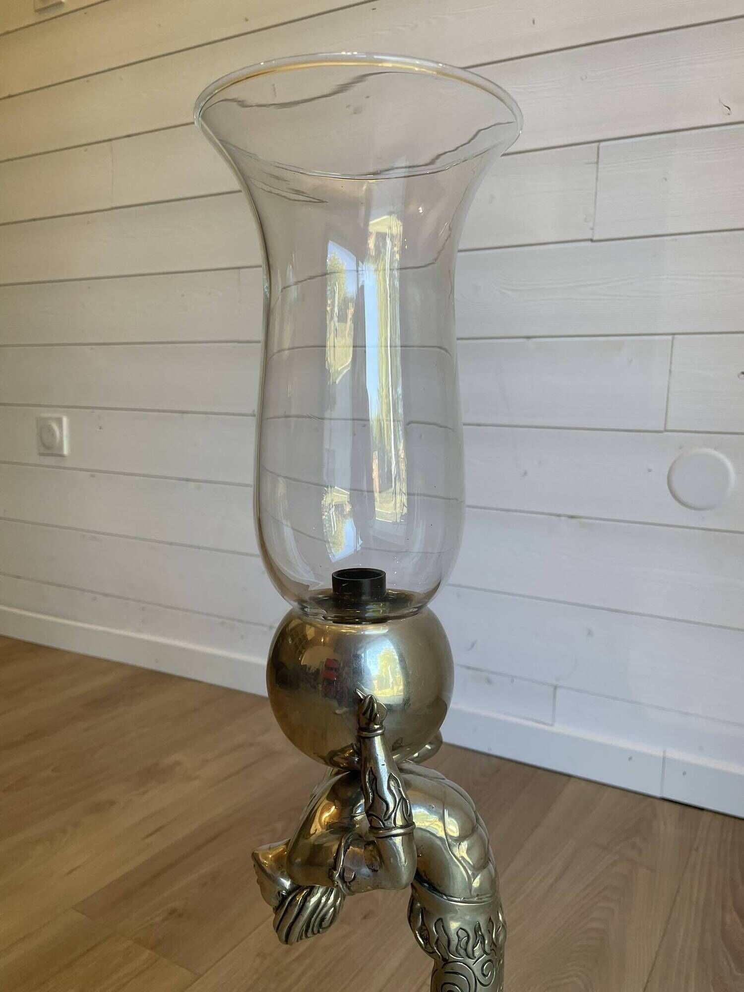 Sculptural Lamp in Tin by Piero Figura for Atena – Italy