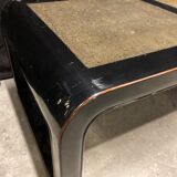 Rectangular coffee table wood and granite