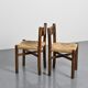 Pair of Méribel chairs by Charlotte Perriand, vintage edition BCB, circa 1950.