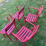 Anciennes chaises de jardin en métal