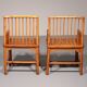 Rare Hongmu comb-back armchairs, hand-carved, late Qing dynasty, Asia