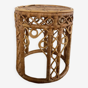 Peacock rattan stool