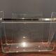 Magazine rack perspex and brass 1970s