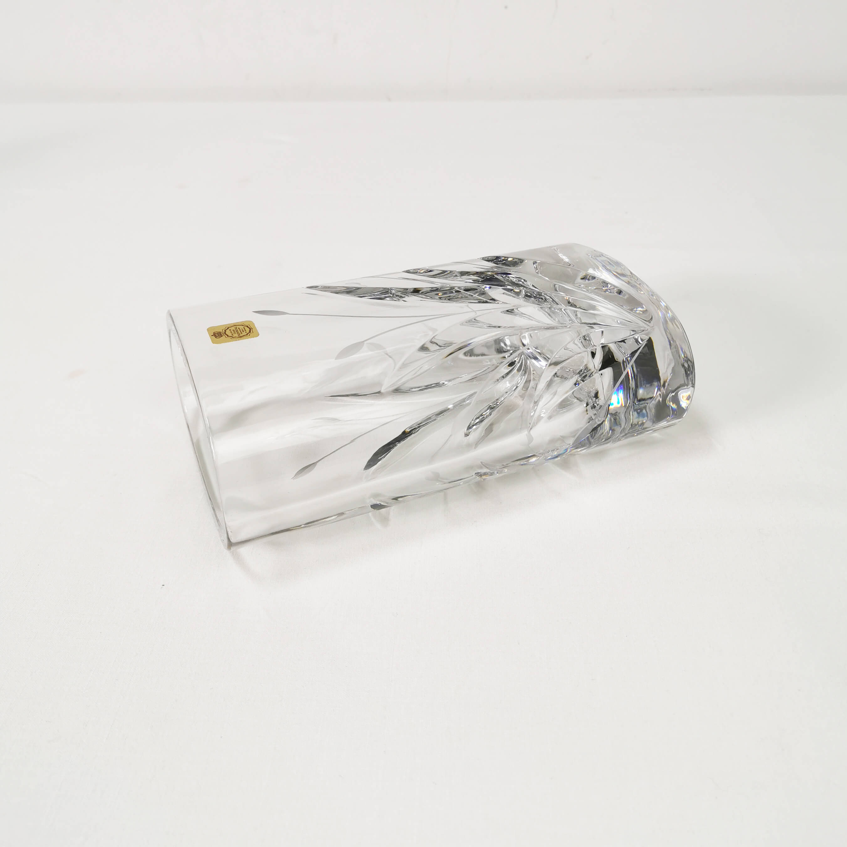 Oval crystal vase, Bleikristal, Germany, 1960s