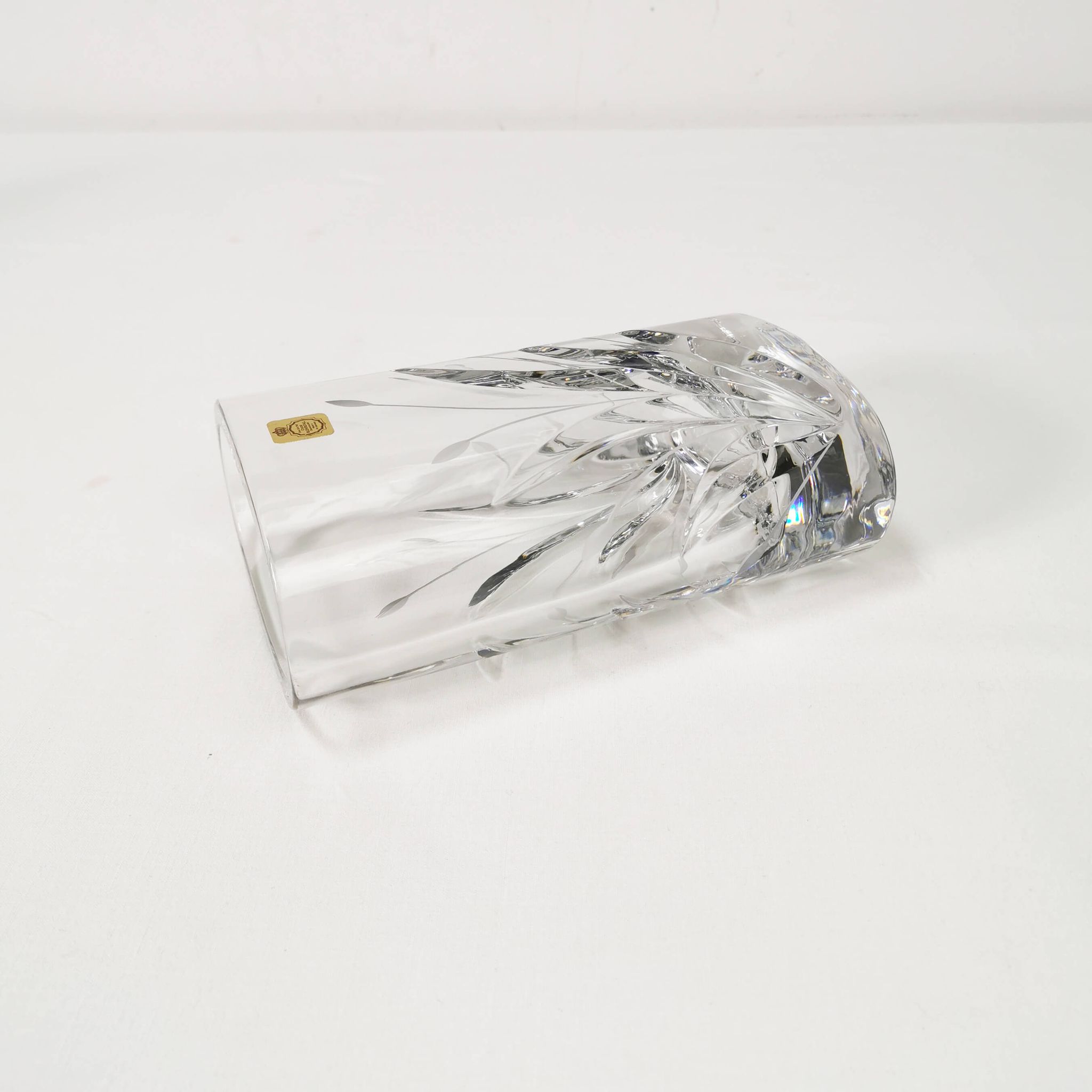 Vase ovale en cristal, Bleikristal, Allemagne, années 1960