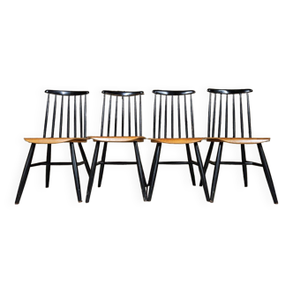Set of 4 1960 tapiovaara style chairs